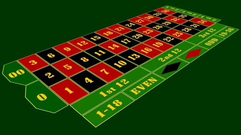 American Roulette Wheel with two zeros, at McLuck