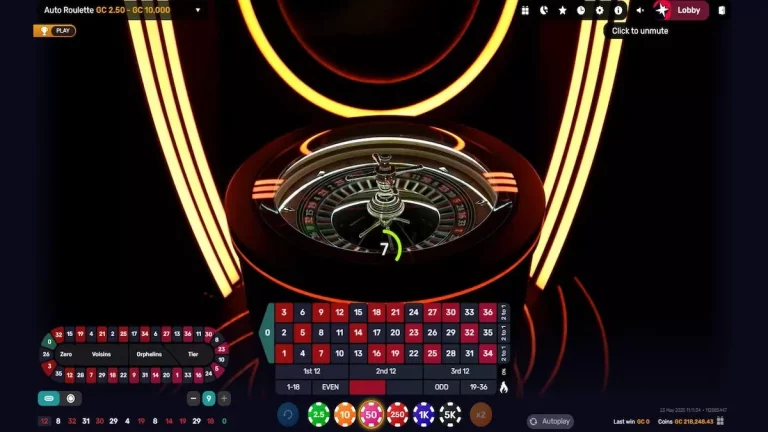 Auto version of the roulette social casino game