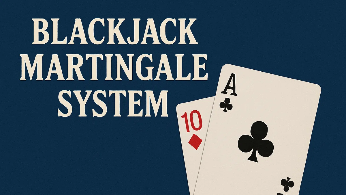Martingale bankroll management system on blackjack social casino game