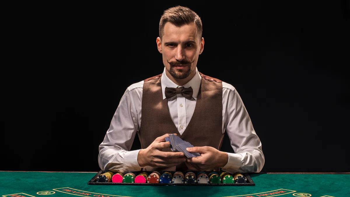 Paroli bankroll management system in action in blackjack game