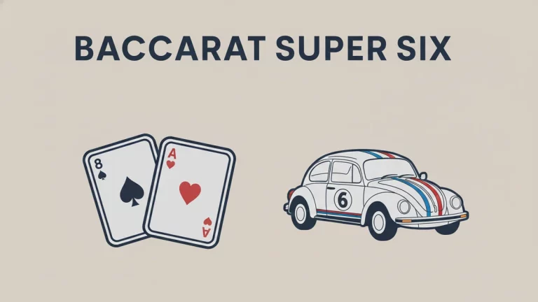 Super 6 rule on the baccarat social casino game