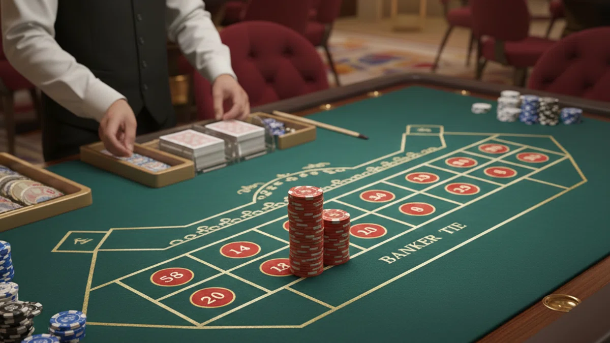 Super Six rule, a side play on no-commission baccarat version, exemplified