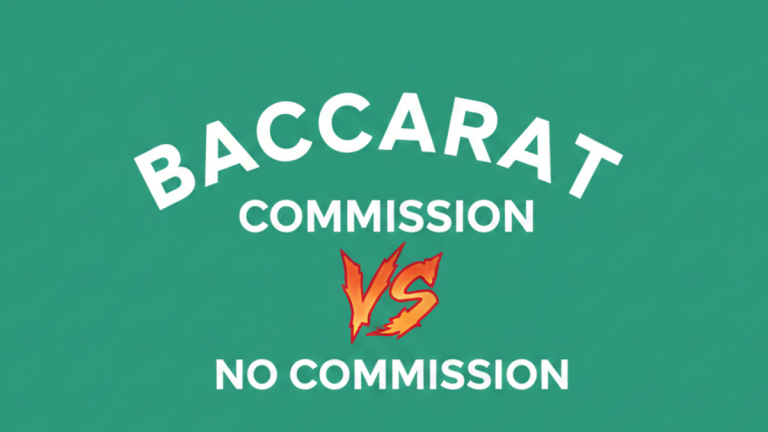 Commission baccarat against no commission variant of this social casino game
