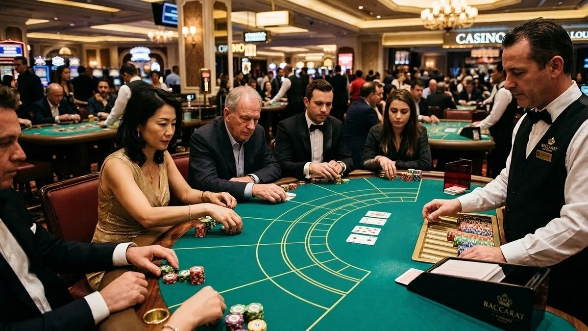 Players using 1-3-2-4 baccarat strategy in this social casino game
