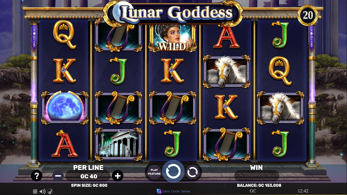 Lunar Goddess Slot at McLuck withe 5 reels and 20 winlines