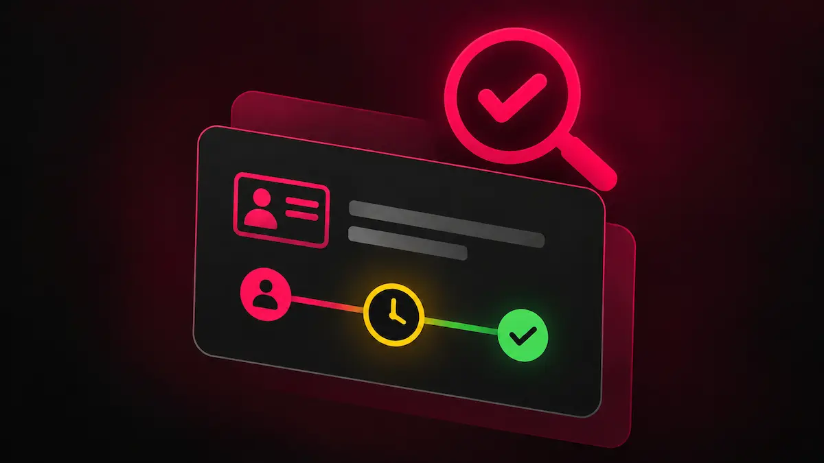 McLuck identity verification progressing through review to approval